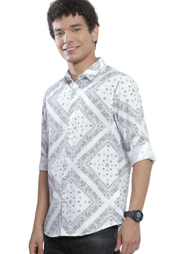 Image of THE INDIAN GARAGE CO Men's Cotton Printed Regular Fit Shirt
