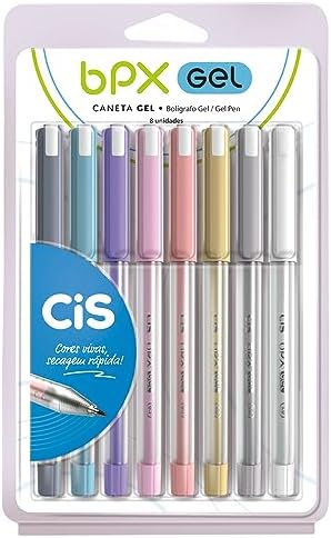 CIS Caneta Gel BPX GEL - Estojo C/8 cores