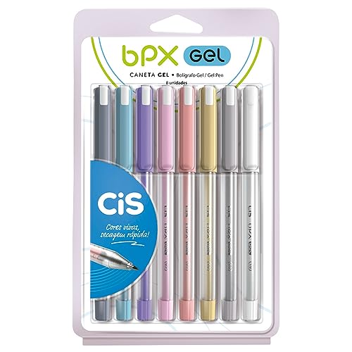 CIS Caneta Gel BPX GEL - Estojo C/8 cores
