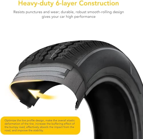 2 Pack Trailer Tire 4.8-12 4.8x12 480-12 4.80-12 Trailer Tires, Load Range C, 6PR Set of 2 Tires