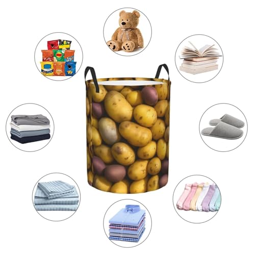 Panier à linge imprimé pommes de terre grand format vertical - 7