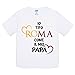 T-shirt bambino Io tifo Roma come il mio papà Manica Corta (2 anni)