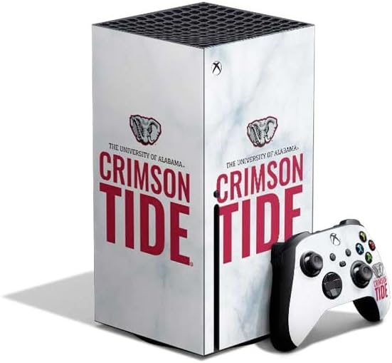 Vista 29 de Skinit Decal Gaming Skin Compatible with Xbox Series X Bundle - Officially Licensed University of Alabama Roll Tide Roll Design