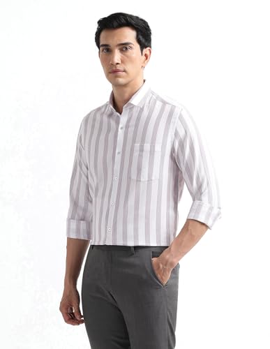 Image of Arrow Checked Slim Fit Mens Formal Shirt - Cotton, Breathable & Comfortable, Full Sleeves Shirts for Men