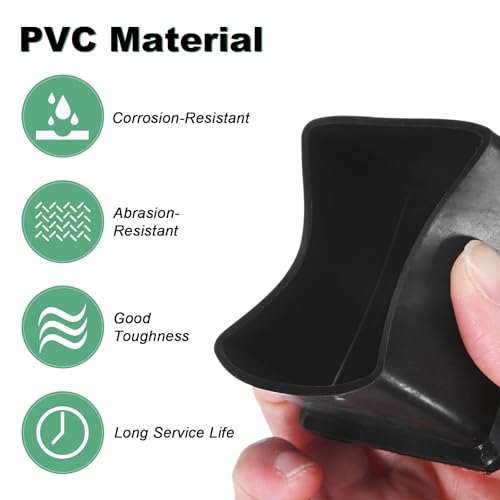 Image of M METERXITY 4-Pack Square Chair Leg Caps, 2 inch (50mm) PVC Chair Leg Floor Protectors for Chairs /Table /Bed, Furniture Feet Covers Cups Non-Slip End Tips