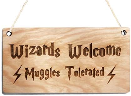 Amazon.com: D4DREAM Wizards Welcome Muggles Tolerated Door Signs 11.8