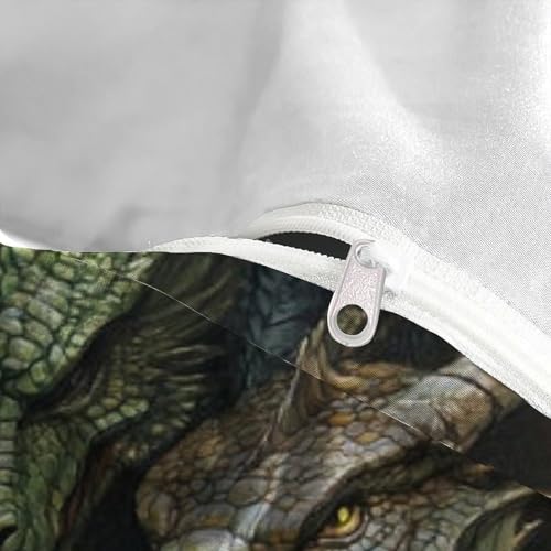 Housse de couette dragon imprimé 3D relief réaliste parure microfibre 200x200cm
