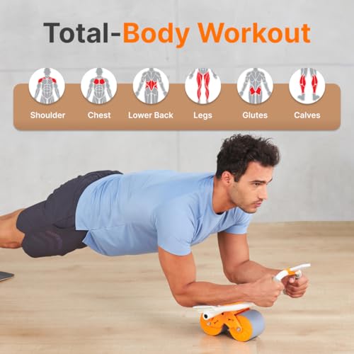 Image of CULT Ab Roller for Men & Women with Elbow Support,Timer and Mobile Holder