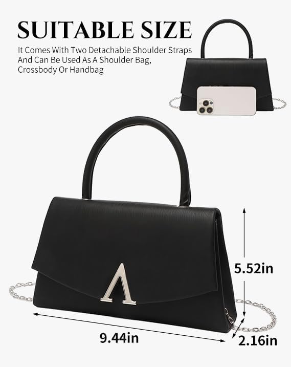Image of Evening Clutch Purse for Womens Crossbody Shoulder Handbags Wedding Bag Cocktail Purses with Detachable Chain