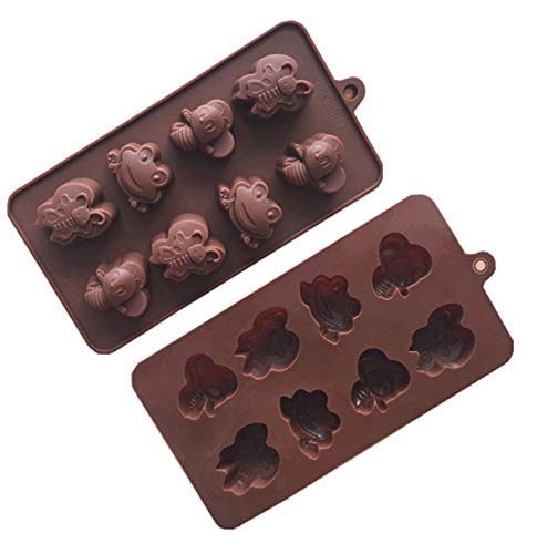 VolksRose 8 Holes Butterfly Bee Shape Silicone Mold Baking Mould Bakeware Pan for Making Cake Candy Chocolate Cupcake Pudding Jelly Handmade Soap DIY Tools