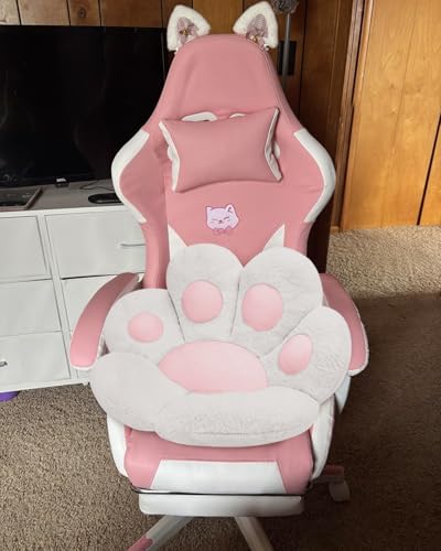 image for MOONBEEKI Cat Paw Cushion Chair Comfy Kawaii Plush Seat Cushions Shape