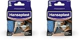 Hansaplast Kinesiologie Tape, wasserfestes Sport Tape lindert Muskelschmerzen und fördert die Durchblutung*, Tape bietet Unterstützung für Gelenke und Muskeln*, 1 Rolle, Blau (Packung mit 2)