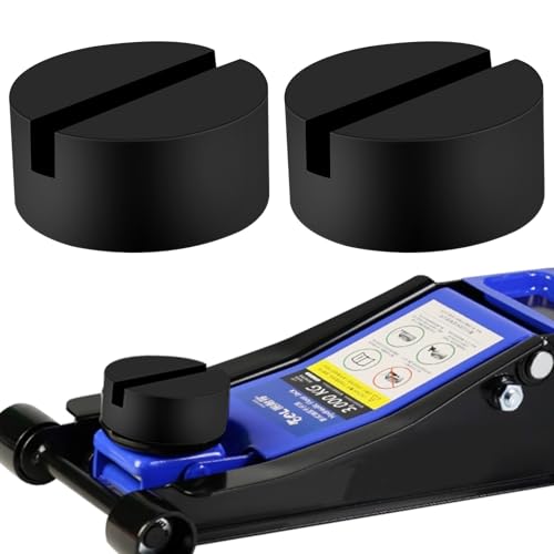 Image of Rubber Jack Pad,2PCS Universal Jack Pad Adapter,Rubber Slotted Frame Rail Pinch Welds Protector, Strong Jack Stand Accessories for for Cars