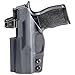 Rounded IWB Holster Fits: Springfield Echelon FS Holster - RH - Black Kydex - Concealment Express - American Made