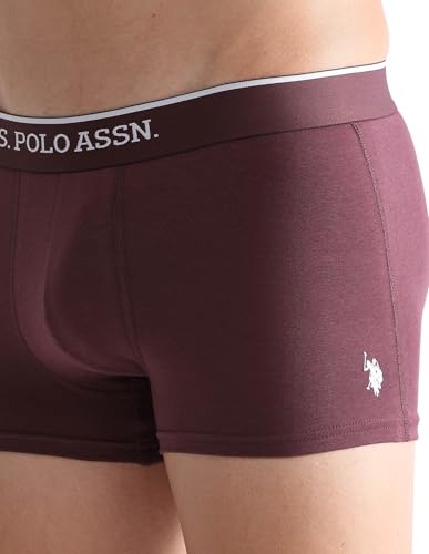 Image of U.S. Polo ASSN. Mens ET004 Anti Microbial Cotton Stretch Essential Underwear Trunk -Pack of 2