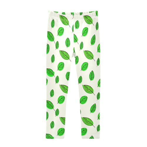 Girls' Leggings Green Leaf Kids Yoga Tights Pants 1 Pack 2302279
