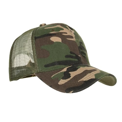 Image of Trucker Hat Distressed Baseball Cap Golf Cap Adjustable Sportswear Hat for Men Women Unisex