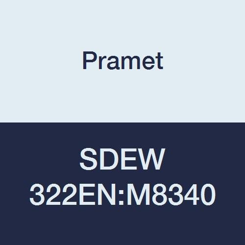 SDEW 322EN:M8340 Stainless Steel and Super Alloy (P40,M30,S30) Carbide Milling Insert, Flat Top, SDEW Style.031" Radius, PVD, 90 Degree Square, Black (Pack of 10)