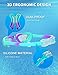 Hurdilen Kids Swim Goggles, Swimming Goggles for Kids Children, Anti-Fog Anti-UV Youth Swim Glasses with Nose Clip, Earplugs for Age 3-15