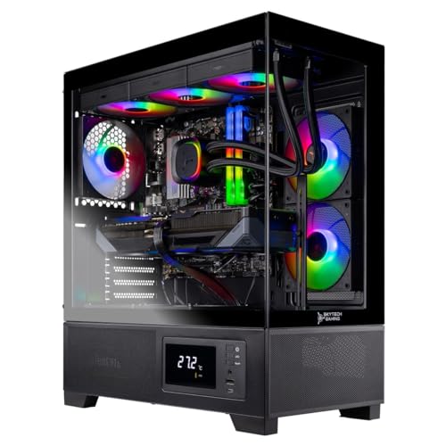 Image of Skytech Gaming Azure 3 Plus Gaming PC, Intel i5 14400F 2.5GHz, NVIDIA RTX 5070 12GB, 1TB Gen4 NVMe SSD, 16GB DDR5 RAM 6000, 850W Gold ATX 3 PSU, 360 ARGB AIO, Wi-Fi, Win 11, Desktop