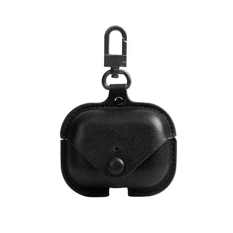 Colorcase Leather Front & Back Cover 360 Degree Protection Case Cover for AirPods Pro (2019) - (Black)