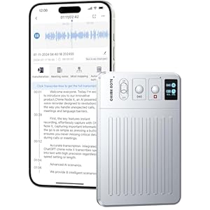 AI Voice Recorder Call Chatgpt, Digital Voice Recorder Support Free Audio Transcription and Text Summary,APP and Web Sync,107 Languages, 60H Recording, Applicable to Lecture, Meeting, Interview, etc