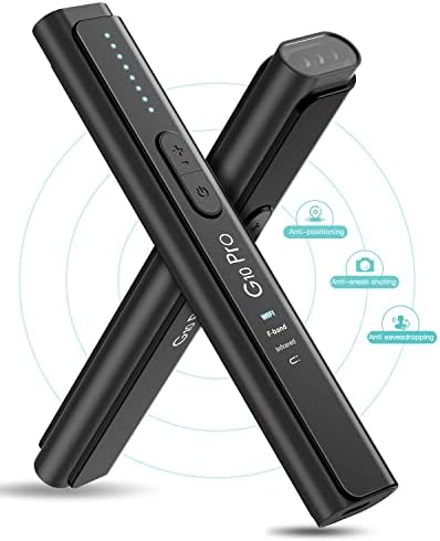 JEPWCO G10 Pro Camera Detectors, Professional Anti Spy Detector, RF Signal/Magnetic/Bug Detector for GPS Tracker Listening Device, Portable for Car,Office,Travel