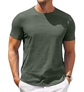 COOFANDY Mens Crew Neck T Shirt Short Sleeve Casual Summer Basic Tee Muscle Slim Fit Workout T-Shirt