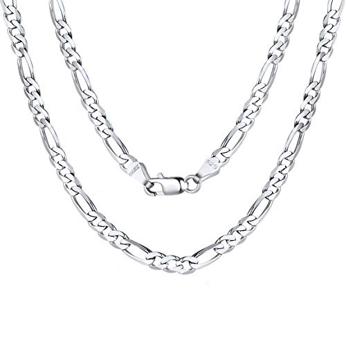 Chaîne Argent Rhodié Maille Figaro Alternée 4.2mm – Bijou Homme