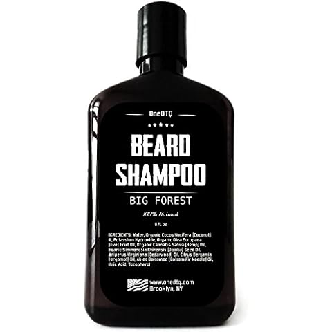 Big Forest Beard Growth Shampoo; All Natural & Organic Facial Hair Wash; Men’s Liquid Soap Lathers Big and White, 9 Ounce Bottle Cover