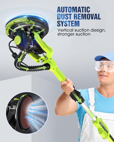 image for MYTOL Drywall Sander, 7.2A Electric Drywall Sander with Vacuum Dust Co