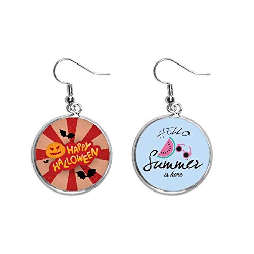 Pendientes de sandía de verano y estilo Halloween para el lóbulo