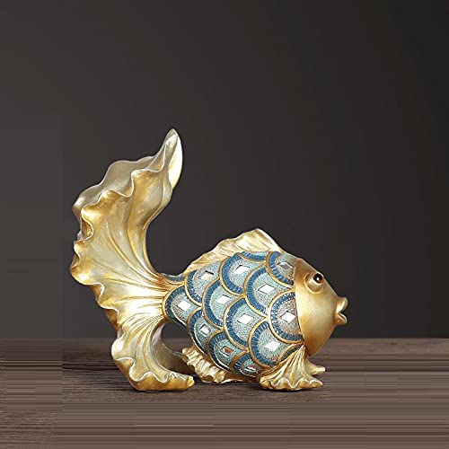Skulpturen Statuen Dekoration Harz Tier Goldfisch Fisch Handwerk Tierornamente Cover