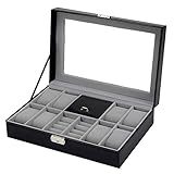 Questo elegante orologio organizer è realizzata in pelle premium PU e con cuciture a contrasto e fa un grande accento decorativo.