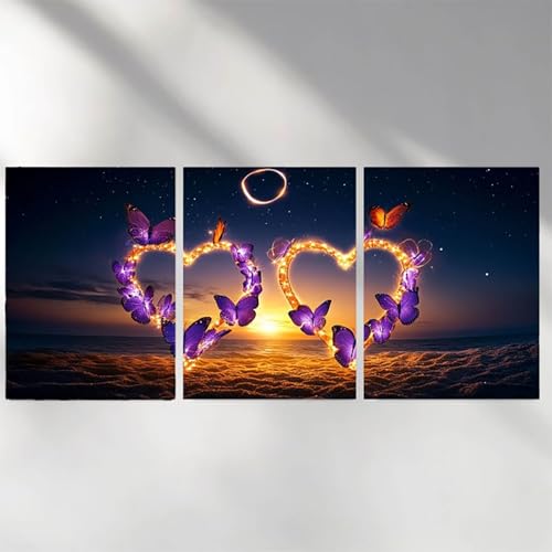 Peinture Diamant Kit Complet Art en Cristal Amour | Idée Cadeau Créatif 3 Pièces