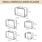 5 Pack Clear Dust Bags for Handbags,5 Sizes Purse Storage Organizer - Image 2
