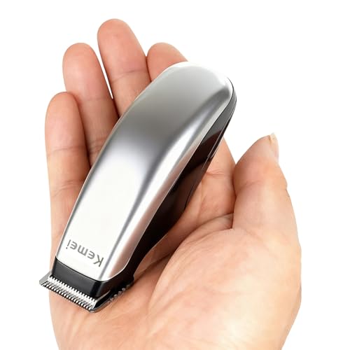 KEMEI Mini Clippers Trimmer Groomer Cordless Self-Haircut Kit Styling Shears with Stainless Steel