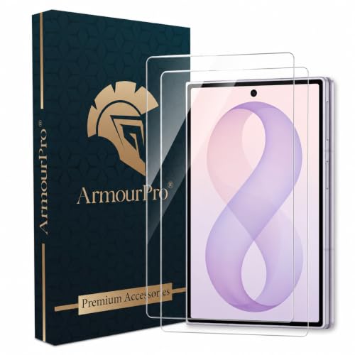 Image of ArmourPro Borderless Tempered Glass for Samsung Galaxy Z Fold 8, Pack of 2 Clear Screen Protector with Anti-Dust Speaker Mesh, 9H Anti-Scratch, HD Clarity, Case Friendly, Easy Installation Kit