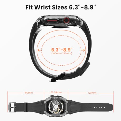 Delidigi Rugged Band and Case Compatible with Apple Watch 46mm, TPU Sport Strap with Shockproof PC Frame Bumper for iWatch Series 10 11 Men Women by Delidigi - Image 6