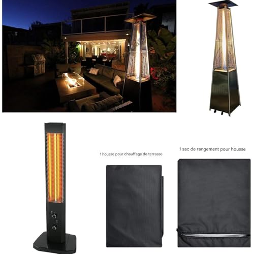 Housse de chauffage d'extérieur imperméable et robuste pour protection de terrasse