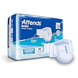 Attends Adult Incontinence Disposable Briefs, Medium, 32'-44' Waist with SecureGrip Tab Closure,...