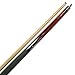 Iszy Billiards 58-Inch Hardwood Canadian Maple Pool Cue Billiard Stick with Irish Wrap (2-Piece), Red/Black, 20-Ounce
