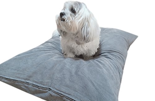 Ehomegoods Diy Do It Yourself Luxurious Soft Durable Gray Micro Suede Pet Bed Dog Pillow Cover + Internal Liner Waterproof Case Set For Small Medium Dogs - Covers Only Flat Style (36''X29'') #TOP4