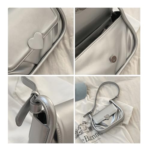 Coquette Leather Shoulder Purse Love Heart Crossbody Bags for Women Adjustable Strap Cute Y2k Stuff4