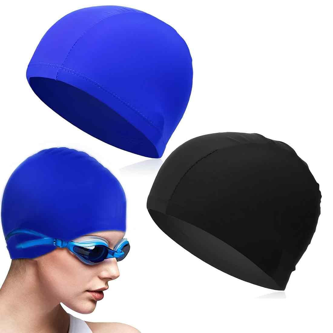 Cuffia Da Nuoto In Spandex Elasticizzata, Taglia Unica Per 3+ Anni, Tinta Unita, Facile Da Indossare E Traspirante (Non Impermeabile)