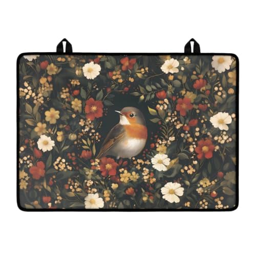 Image of Stove Cover Electric Stovetop Cover Heat Resistant Induction Cooktop Protector Mat Oil-Proof Glass Ceramic Top Stove Cover Protector, 29 x 21 Inch, Robin Floral