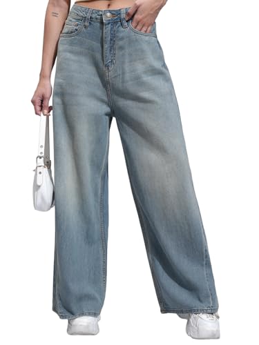 Image of Tokyo Talkies Women Cotton Baggy Jeans | Machine wash