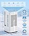Deodak 4-in-1 Portable Air Conditioners: 1700ml Tank Mini Air Conditioner with 120° Oscillating 16.5ft Remote - Evaporative Air Cooler with 3 Speed & 7 Lights 1-7H Timer - Portable AC Unit for Bedroom