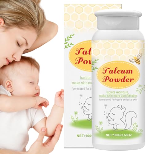 Babypuder, klinisch bewährtes Talkumpuder, Baby-Staub-Talkum, sicher und harmlos, sanfte Formel, 5 x 5 x 13 cm für empfindliche Haut