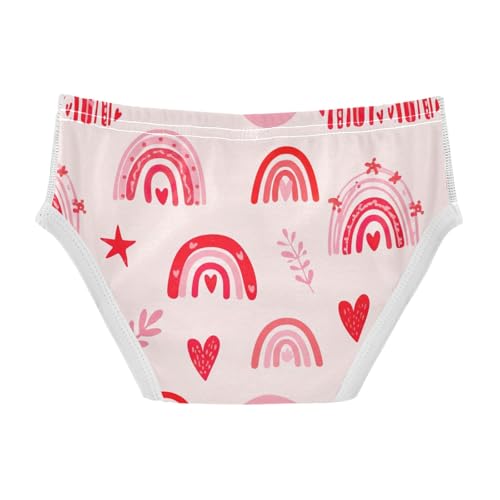 ODAWA Rainbows Red Pink Soft Toddler Cotton Underwear Tagless 2T Boy Underwear2